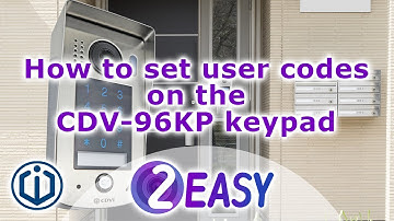 How to set user codes on the CDV-96KP keypad | 2EASY Video Door Entry
