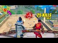 Broke My Own Record 25 Kills In Solo vs Squad Situation With OP Headshots - Garena Free Fire