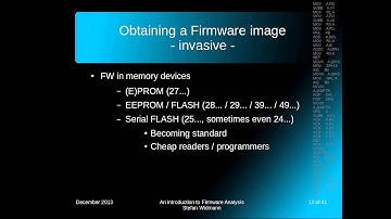 30c3 - An introduction to Firmware Analysis