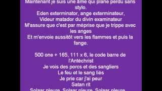 Mc Solar - Solaar  Pleure (Clip Parole) - LYRICS {HQ}