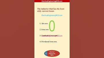 The inductor that has the least eddy current losses - Electrical Engineering MCQ