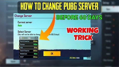 How to Change Server in Pubg Mobile | Change PUBG Server #Before60days 100% Working Trick