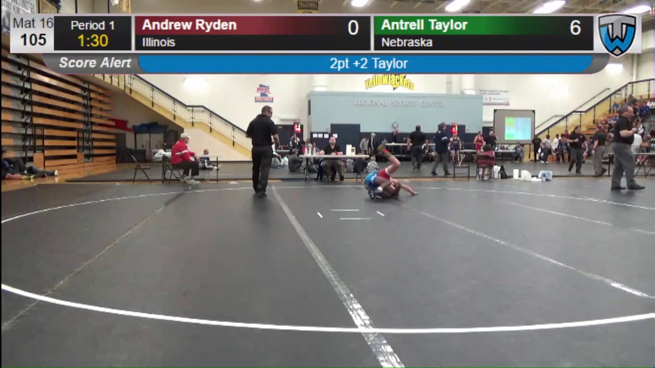 3043 Schoolboy 105 Andrew Ryden Illinois vs Antrell Taylor Nebraska