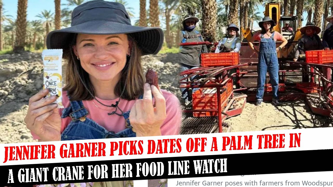 Jennifer Garner Picks Dates Off A Palm Tree In A Giant Crane For Her