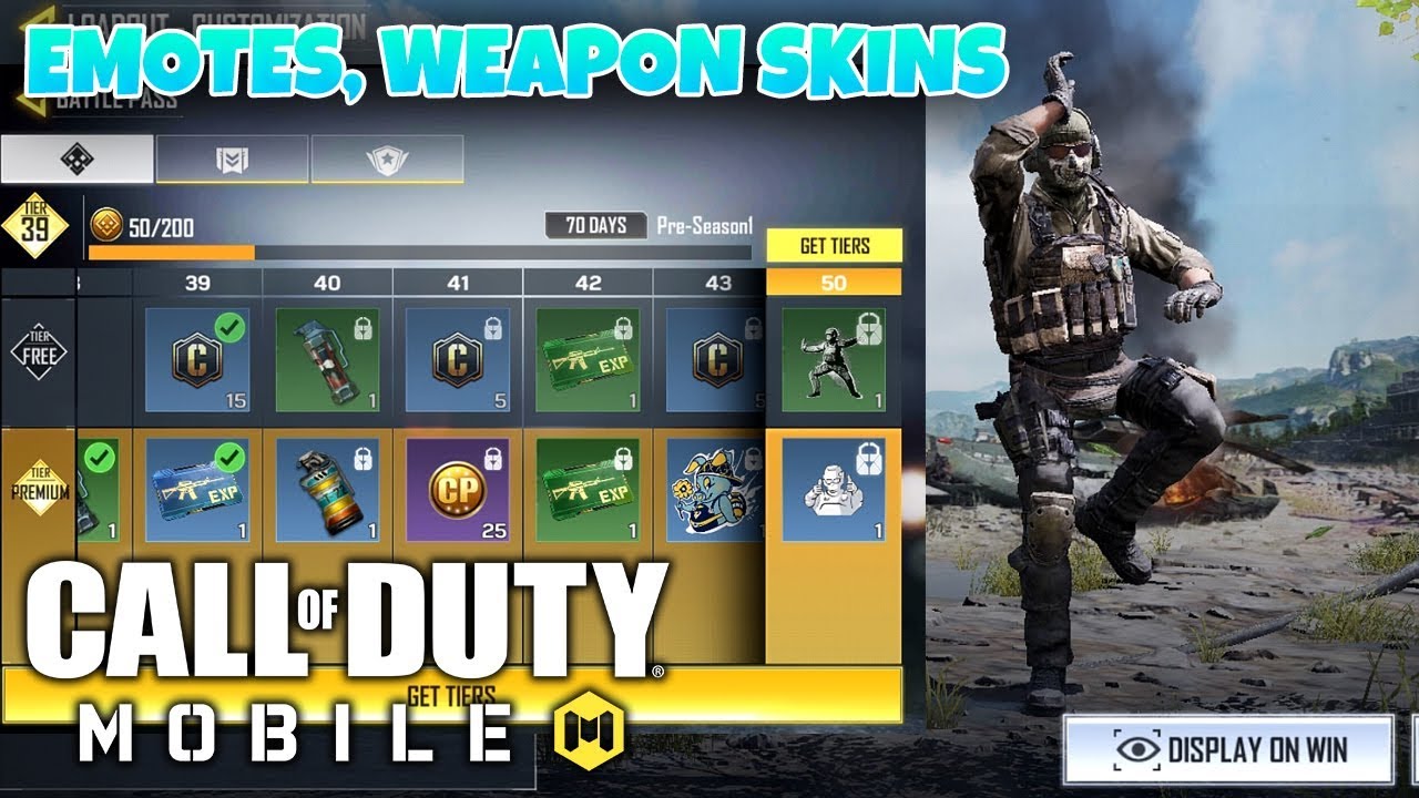 CALL OF DUTY MOBILE - BUYING SEASON 1 BATTLE PASS (EMOTES, WEAPON SKINS) - 