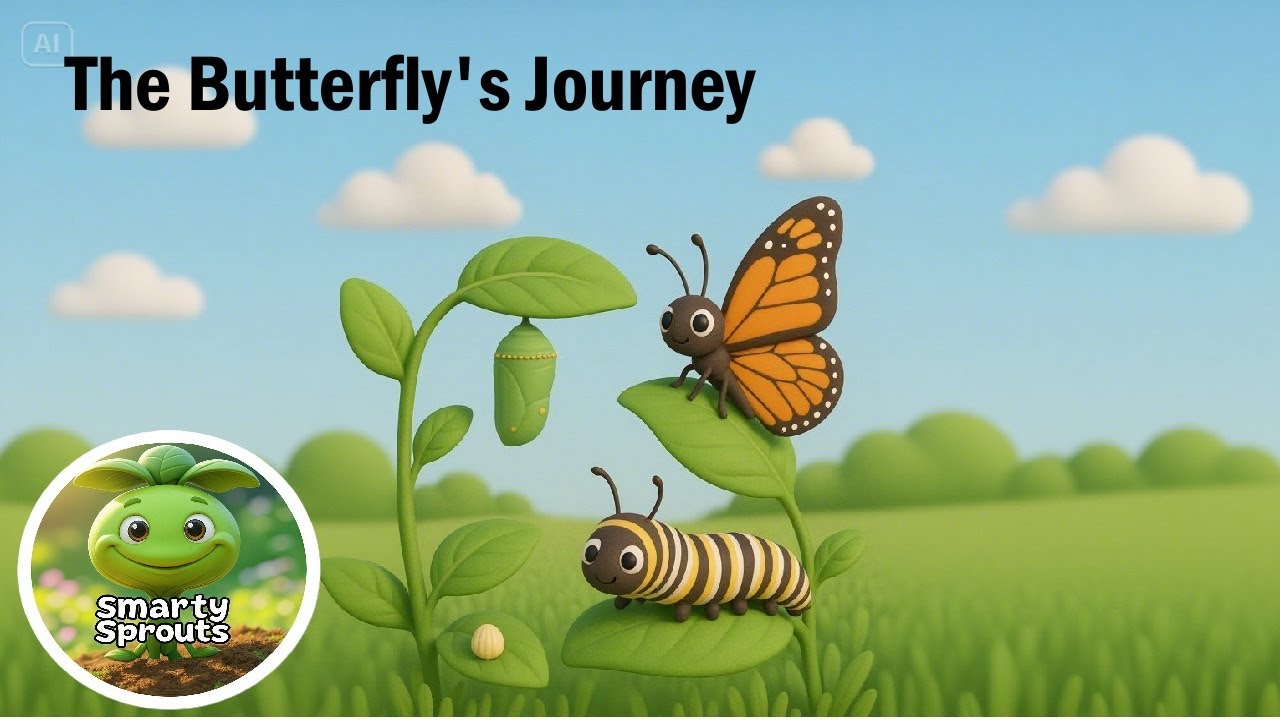 The Butterfly's Journey | A Sweet Life Cycle Song for Kids | Nursery Rhyme