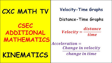 CSEC Mathematics and Additional Mathematics| Kinematics Full Lesson Part 1