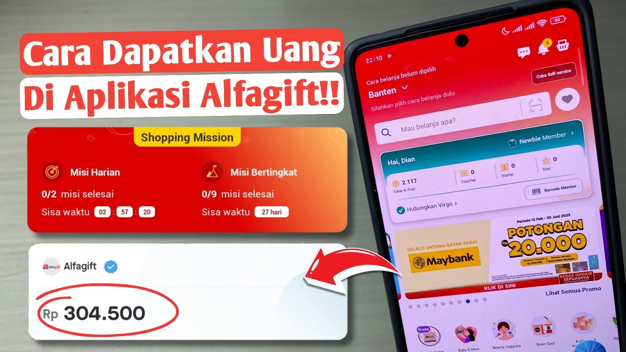 Cara Mendapatkan Uang Di Aplikasi Alfagift Terbaru 2025 - Program Alfagift Affiliate!!