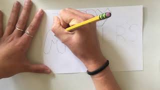 How to Make Block and Bubble Letters for Cards