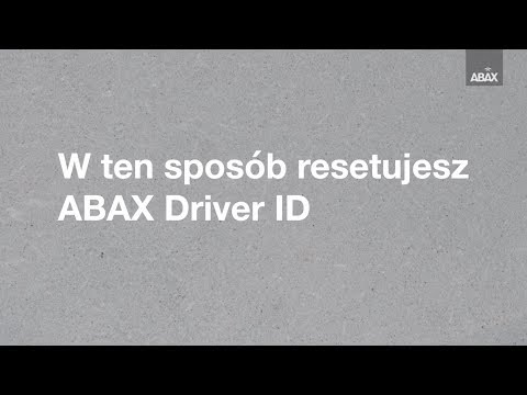 Jak zresetować ABAX Driver ID (identyfikacja kierowców)