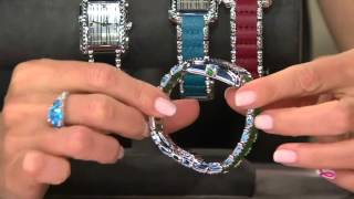 Judith Ripka Leather Inset Vogue Watch on QVC