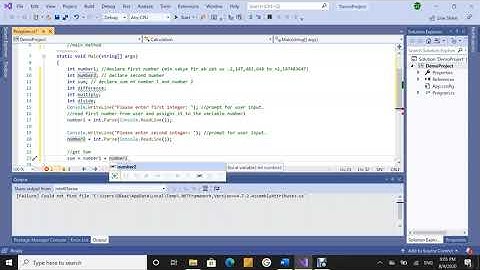 C# -  Lesson 3:  Calculating Integers (numbers)