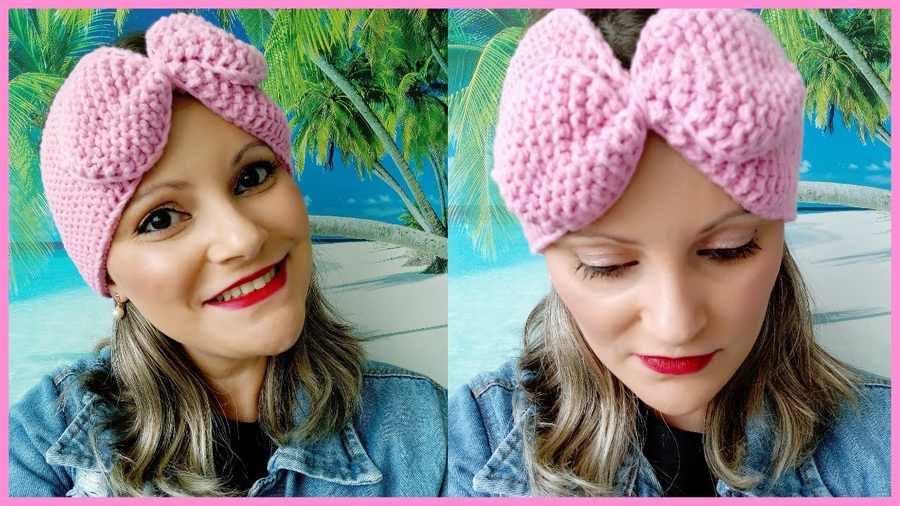 FAIXA DE TRICÔ COM LAÇO PARA CABELO | Fácil e Rápida (PASSO A PASSO) - Marcyh Moda