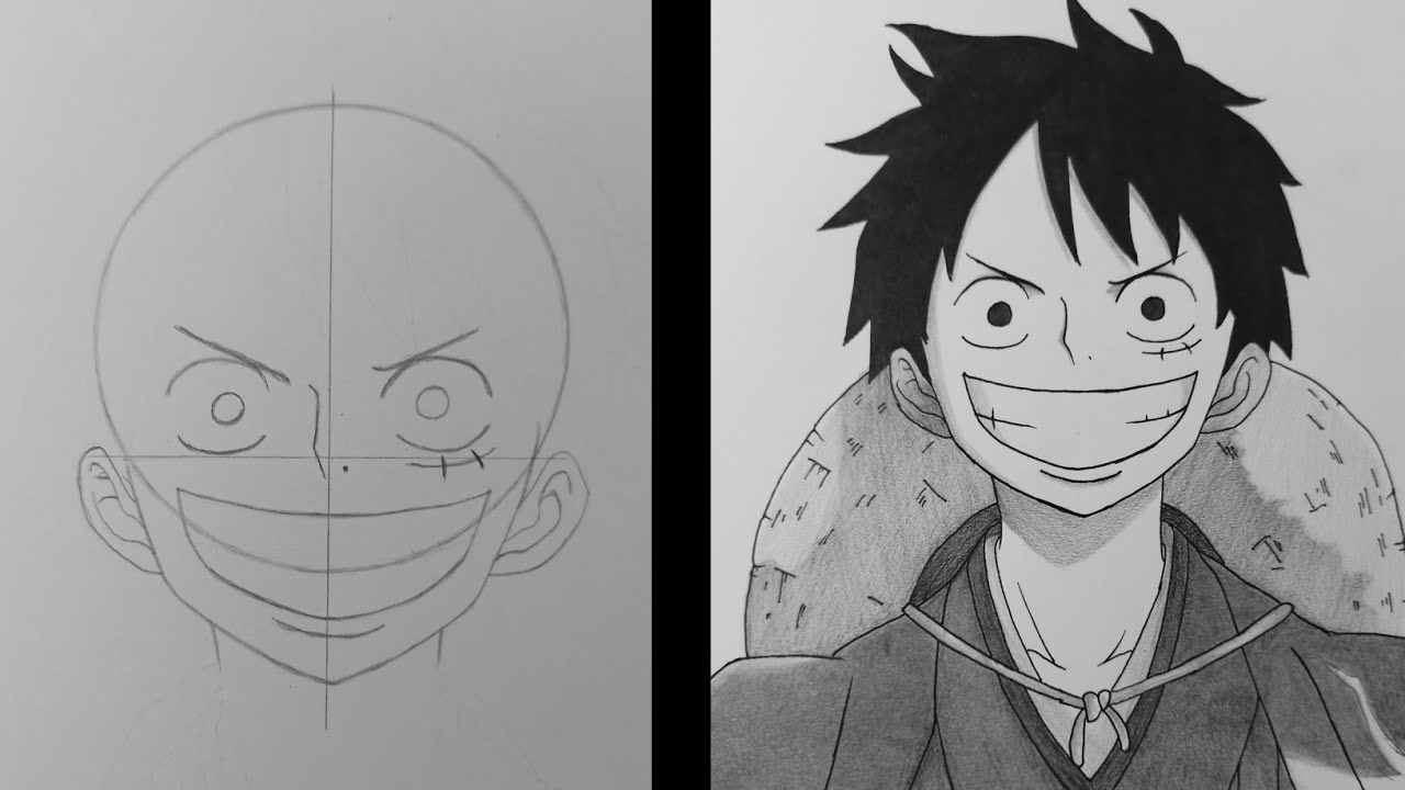 menggambar luffy