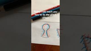 How to make the glitch effect with colored pencils  #glitcheffect #coloredpencil
