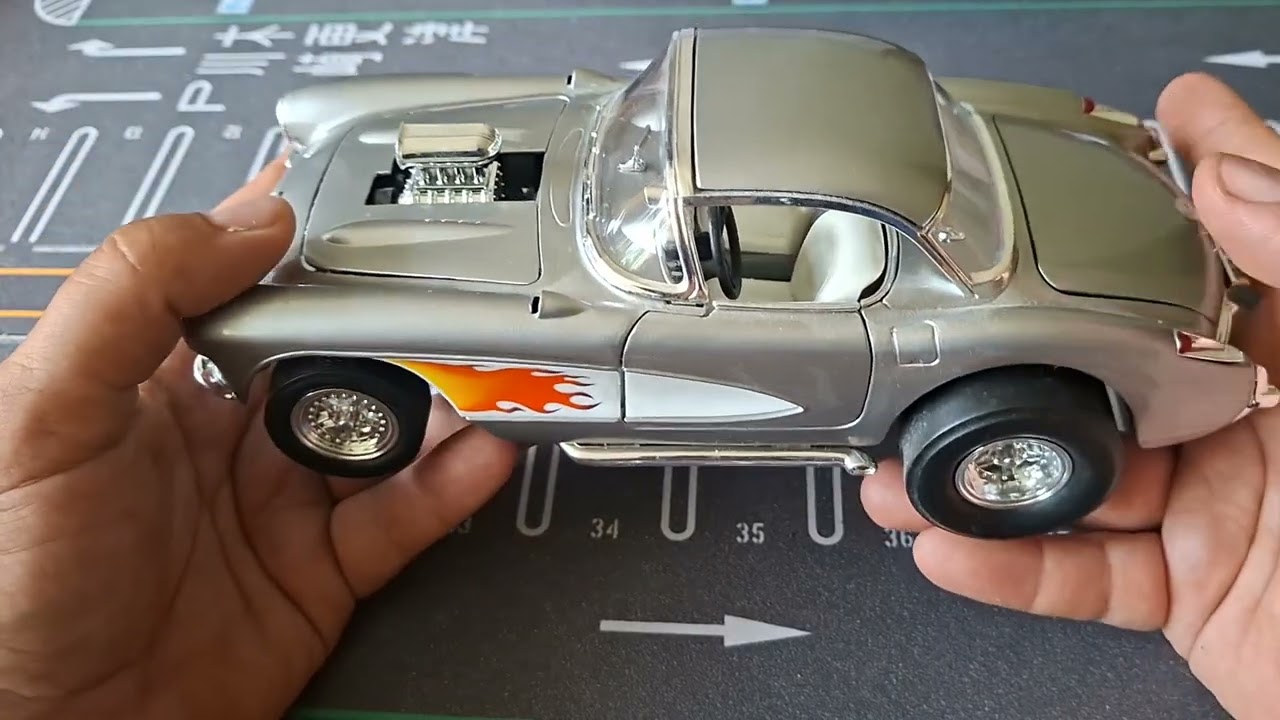 1:18 Road Signature 1957 Chevrolet Corvette Gasser - YouTube