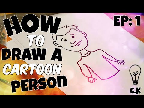 Video: How To Draw A Cartoon Man