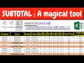 Subtotal &amp; Groups in Excel | Nested Subtotal