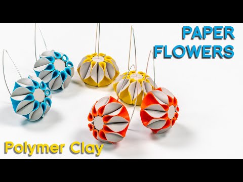 Paper flower Earrings
