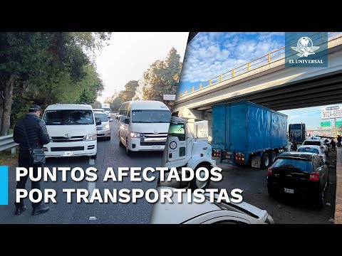 Bloqueos de transportistas afectan estas carreteras