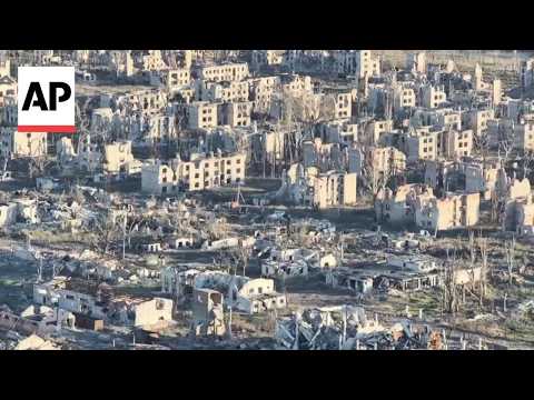 Drone video shows destruction in Chasiv Yar, Ukraine after Russia attacks