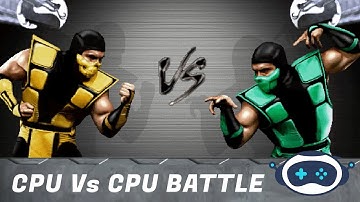 MORTAL KOMBAT BATTLE GAMEPLAY (MUGEN) - CPU Vs CPU - SCORPION Vs REPTILE
