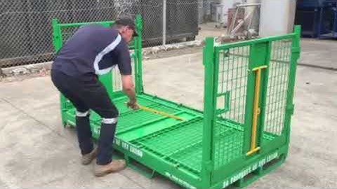 Custom Made Type 4 Steel Mesh Pallet Assembly