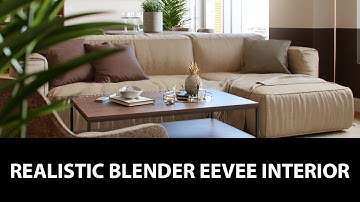 Blender EEVEE and Cycles realistic interior scene - "Apartment with high ceiling"