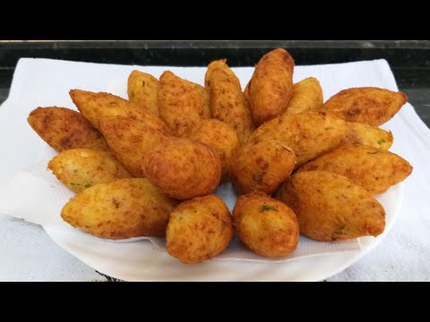 croquete de mandioca  com calabresa simples e  fácil