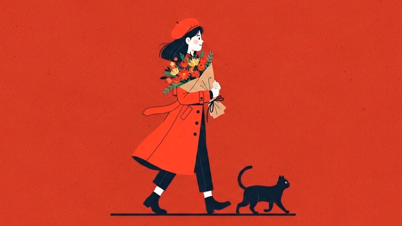 Red Coat Stroll ☕ 1940s Vintage Lofi Jazz｜赤いコート、静かな冬の散歩