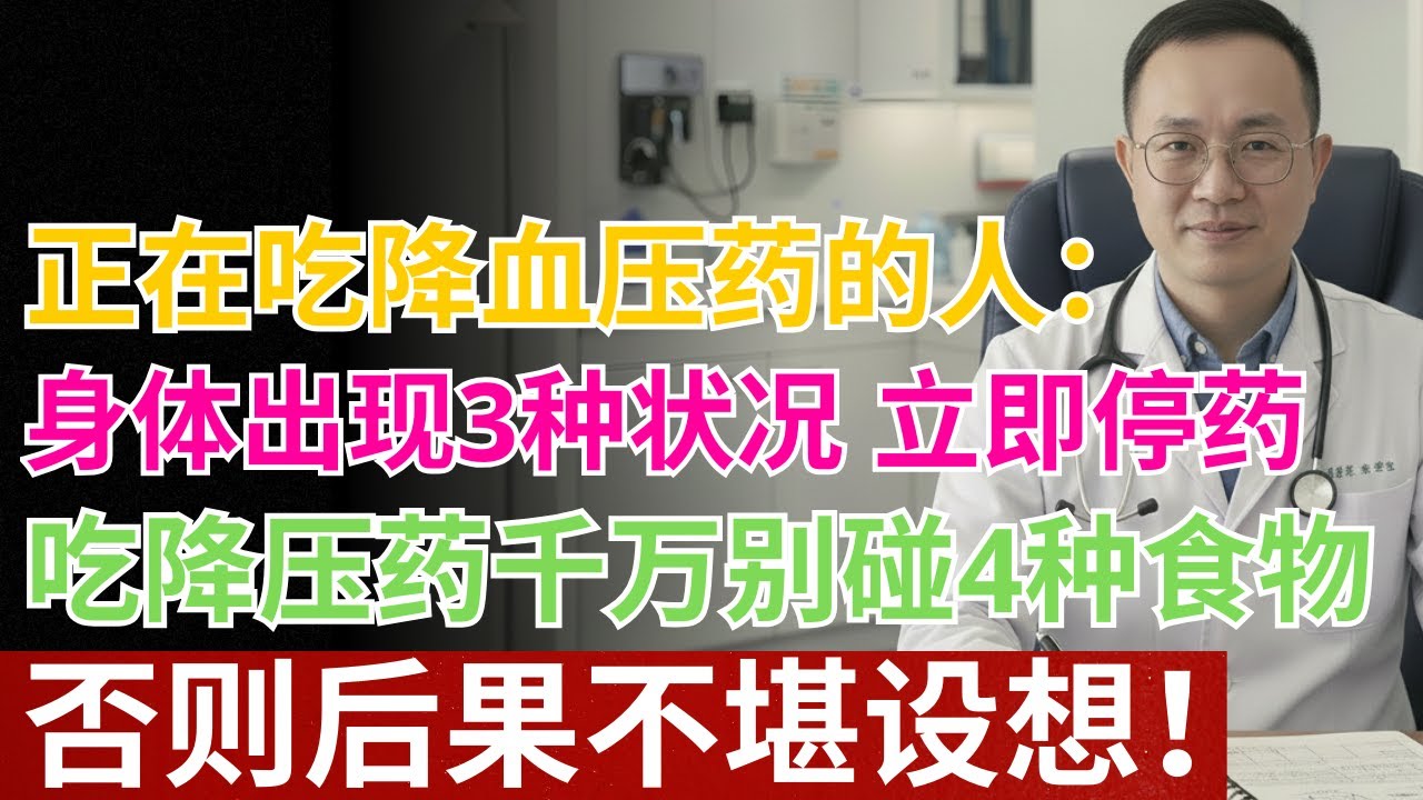 认出吃降压药后的3个警讯，帮助您更安全地控制血压
