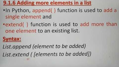 Adding more elements in a list with Example - Python, Part 5, in Tamil, Chapter 9, A.Jaya Mabel Rani
