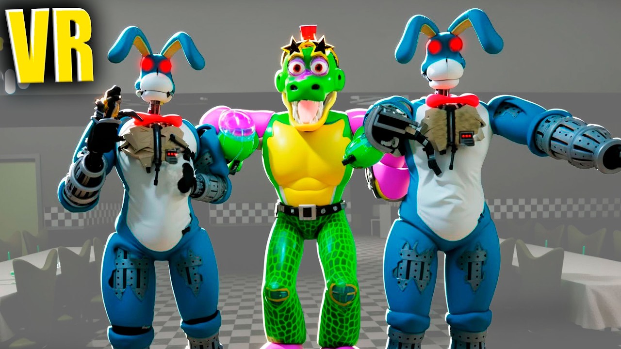 VR Гига Монти защищает охранника в пиццерии Бонелаб FNAF COOP BONELAB Mod Мимик вернулся