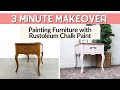 Painting furniture with rustoleum chalk paint  3 minute makeover