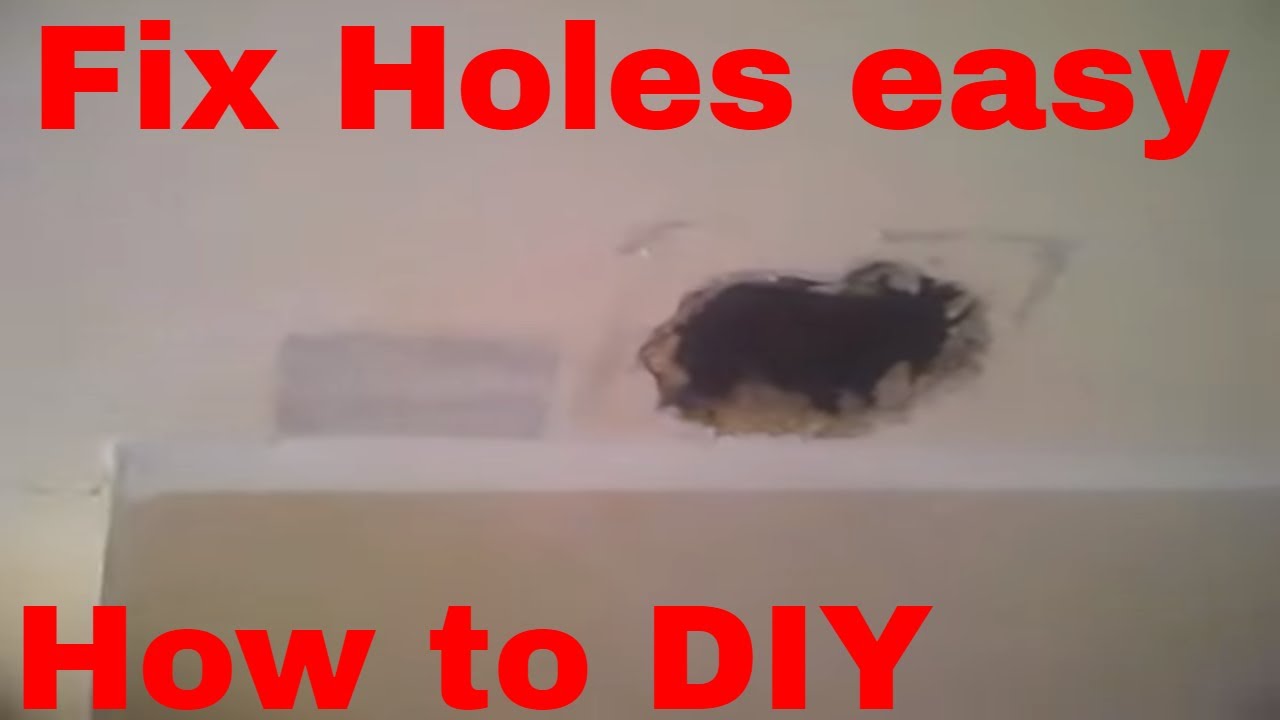 How to repair holes in stud walls and ceilings DIY YouTube