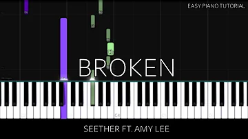 Seether - Broken ft. Amy Lee (Easy Piano Tutorial)