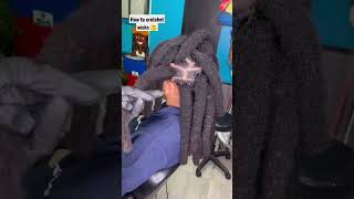 How to crochet wicks,thick dreads or traditional locs #shorts #wicks #dreads #locmaintenance