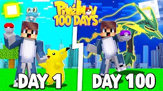Tóm Tắt 100 ngày Minecraft Pixelmon Sinh Tồn Siêu Khó Cùng Thằng Bạn Thân !!!