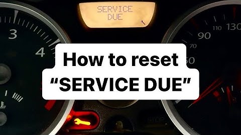 How to reset service interval - Renault Megane 2