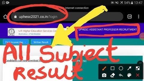 UPHESC RESULT| UP Assistant Professor Result out All subject