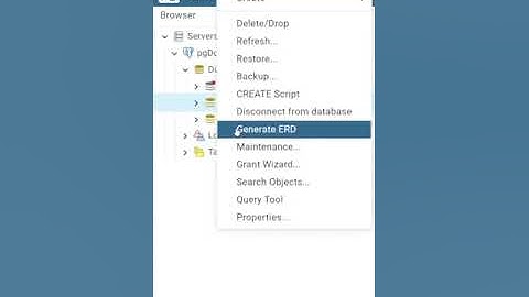 Como generar un diagrama de Entidad Relacion ERD de PosgresSQL con el pgAdmin 4