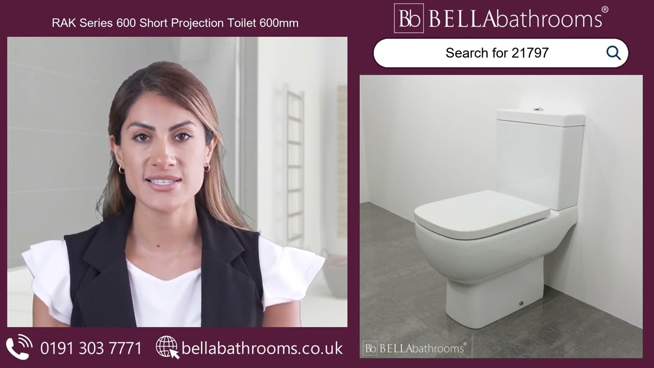 RAK Series 600 Short Projection Toilet 600mm - Available at Bella Bathrooms
