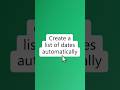 Autofill dates in Excel (60 second tutorial)