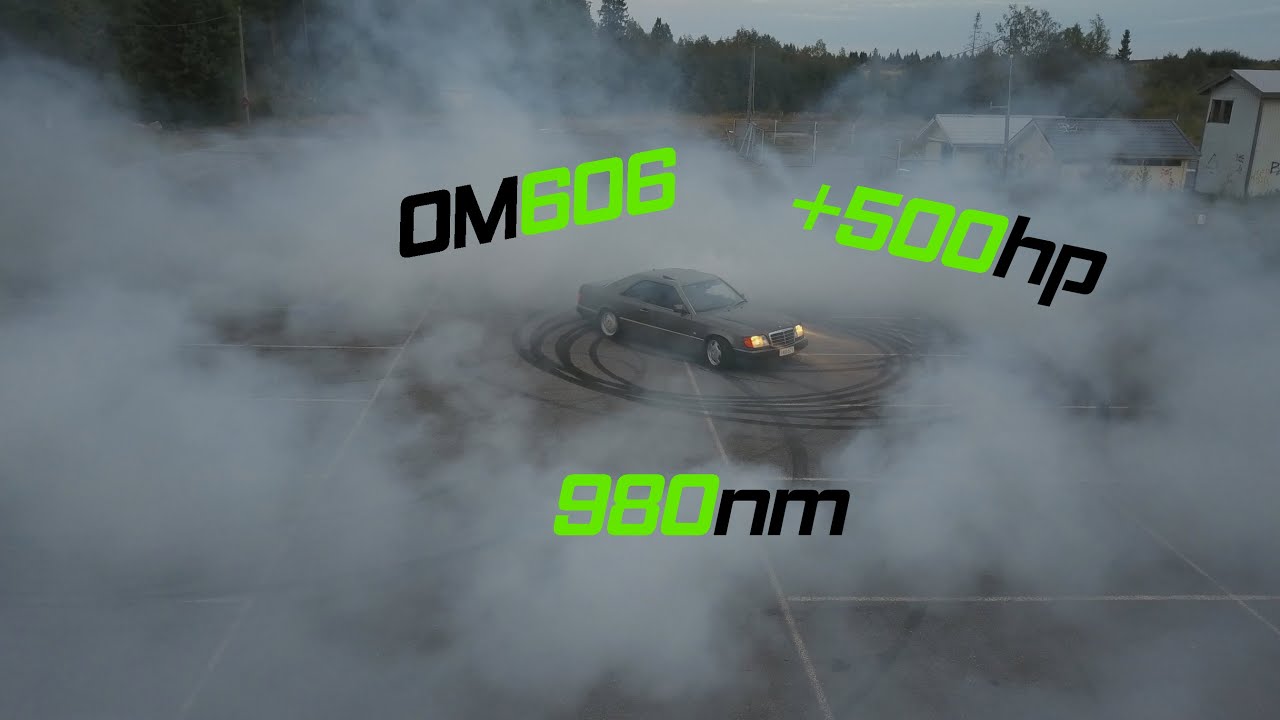 +500HP MB 300CE OM606 burnout & dyno