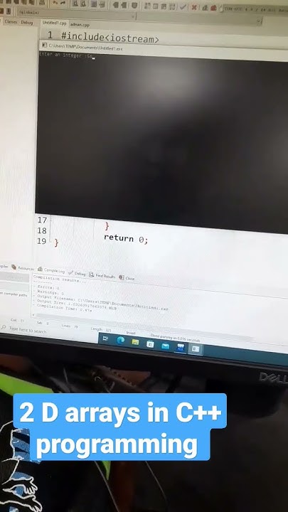 2D arrays in C++ programming||program of 2D arrays||C++programming by ...