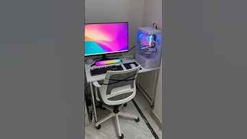 Next-Level Gaming Setup Upgrade! Pure White Elegance 🎮✨ #Gaming #tech #gamingsetup #ikea