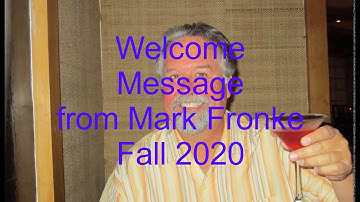 Fall 2020 Welcome Message