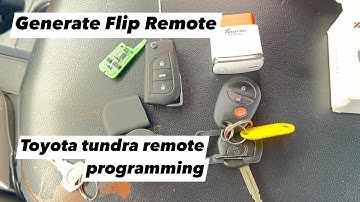 2007-2017 Toyota Tundra Remote generating and programming using vvdi key tools max and FT-OBD