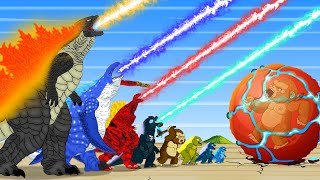 Evolution Of Sharkzilla, Godzilla & Kong: Rescue KONG from the Rock | Godzilla Cartoon Compilation