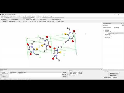 Tutorial on using the Mercury Crystallographic software.